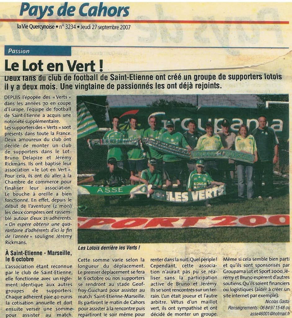 Article La Vie Quercynoise 27 septembre 2007