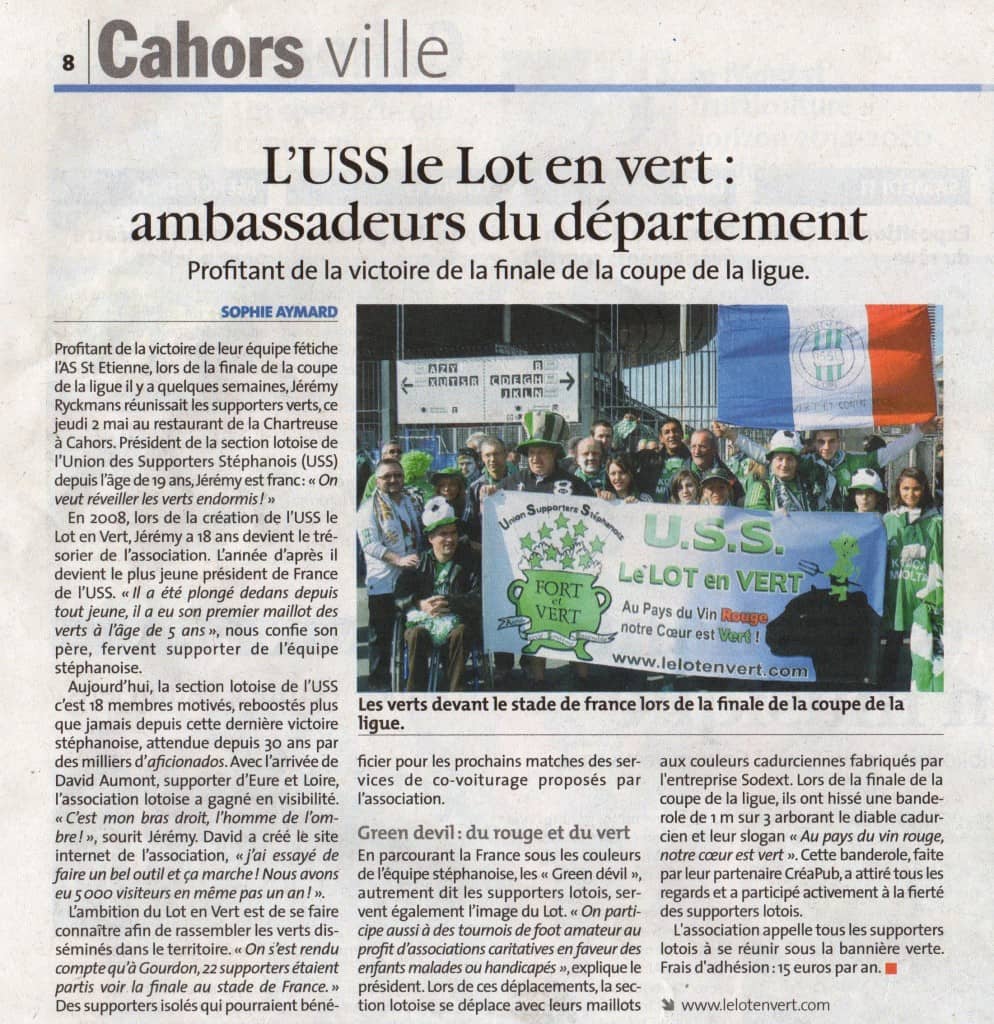 LUSS LE LOT EN VERT AMBASSADEUR Vie Quercynoise 2013