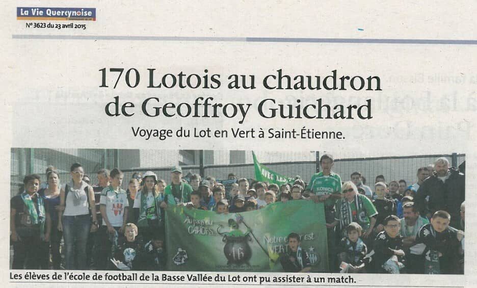 La Vie Quercynoise « 170 lotois au chaudron de Geoffroy Guichard » – 23 avril 2015