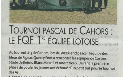 Le Lot en Vert omniprésent au tournoi de Pâques de Cahors 2015